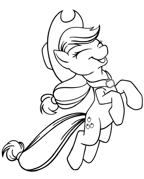 Applejack Coloring Pages
 applejack MLP Coloring Printable Page