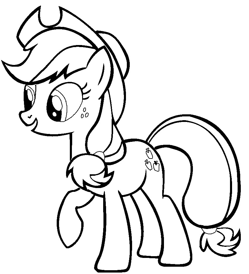 Applejack Coloring Pages
 Applejack My Little Pony Coloring Page Coloring Home