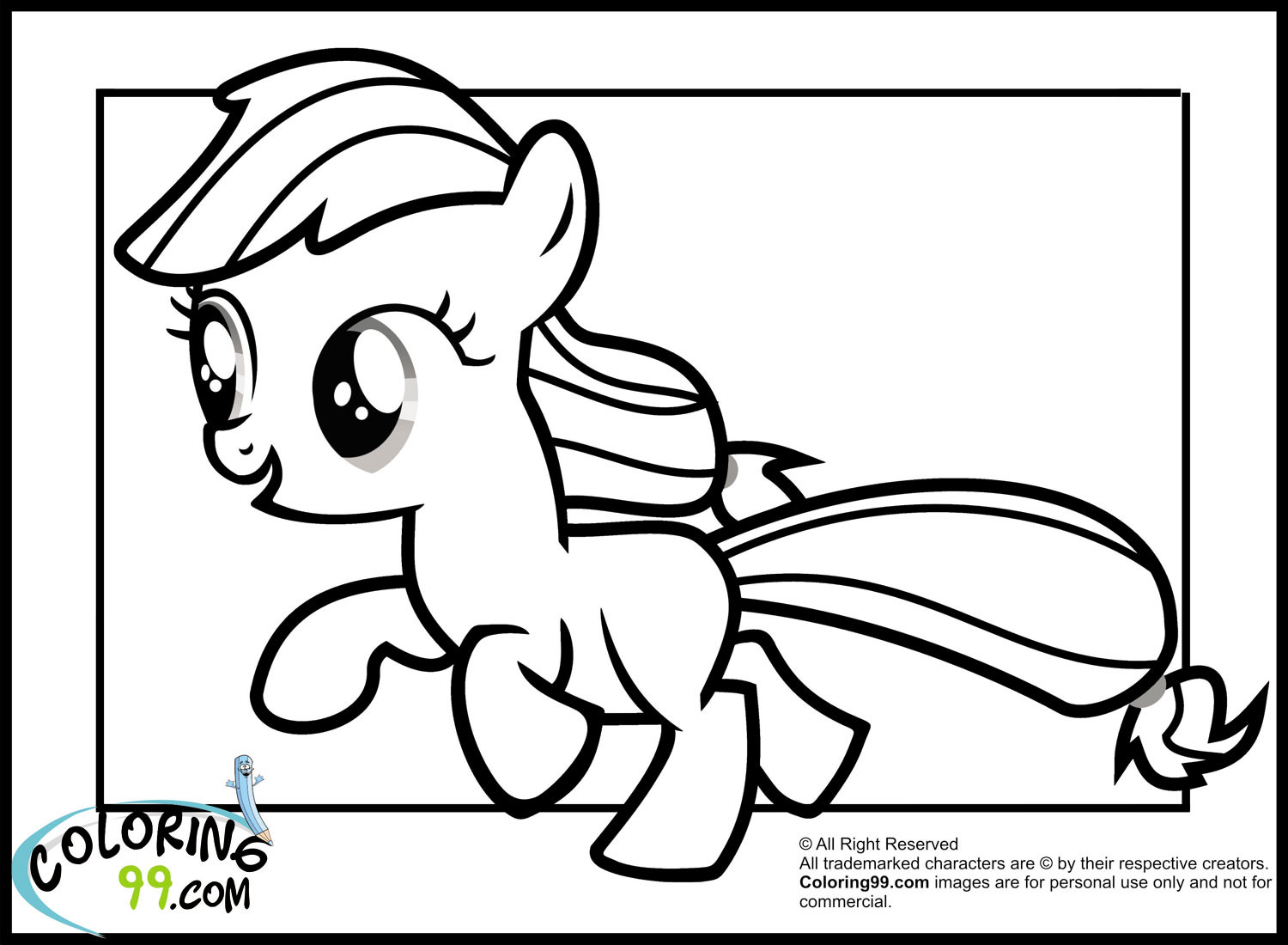 Applejack Coloring Pages
 My Little Pony Applejack Coloring Pages