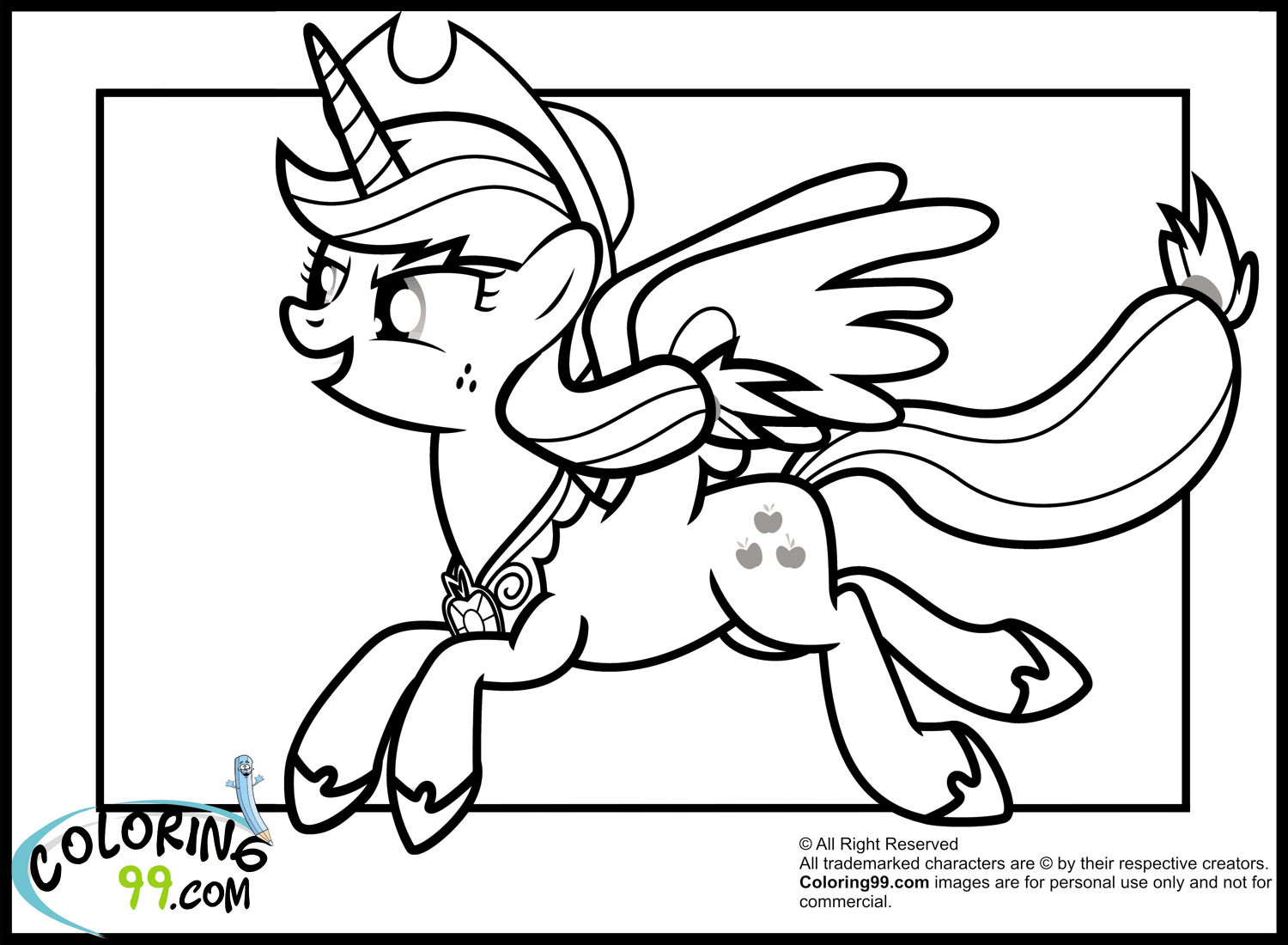 Applejack Coloring Pages
 My Little Pony Applejack Coloring Pages