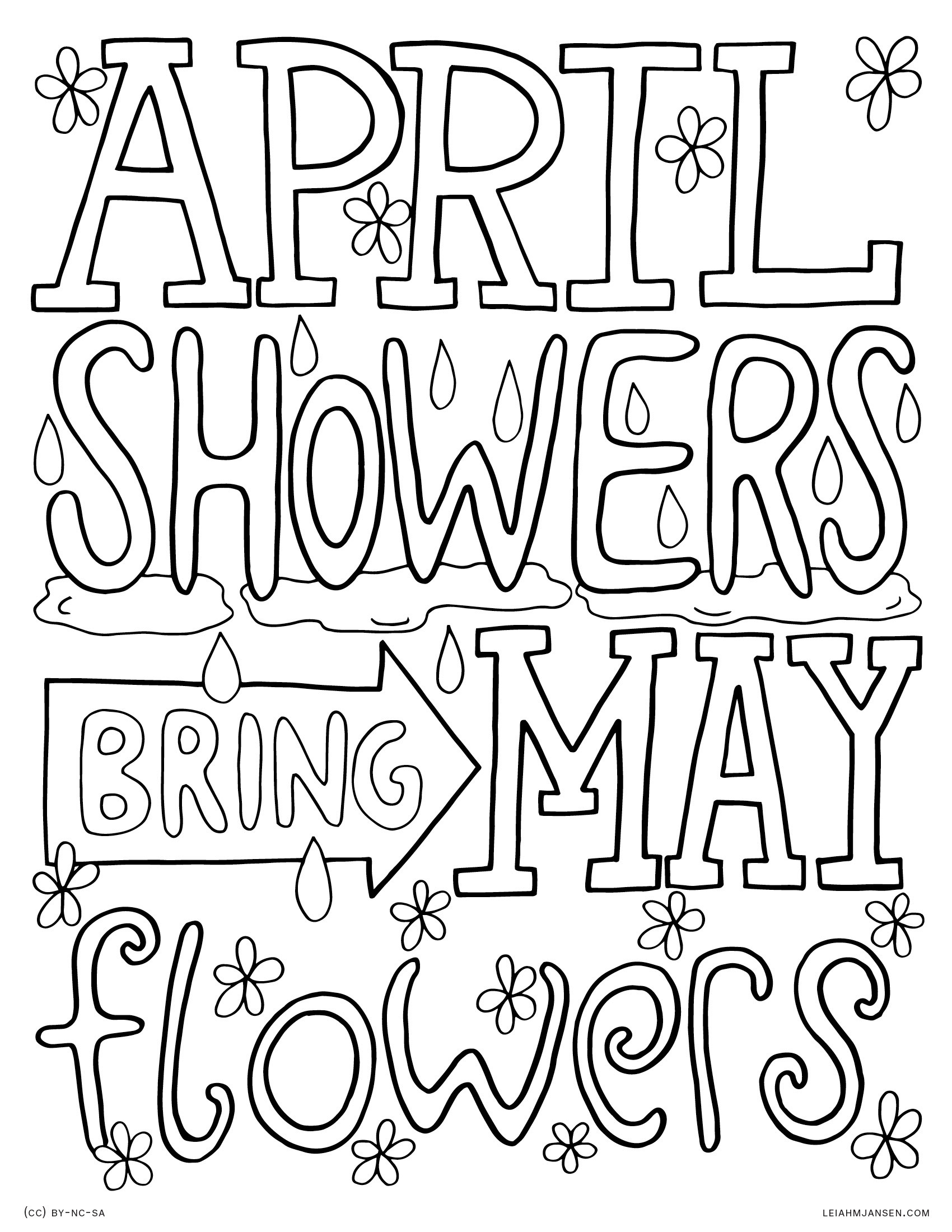 April Showers Coloring Pages
 Coloring Pages