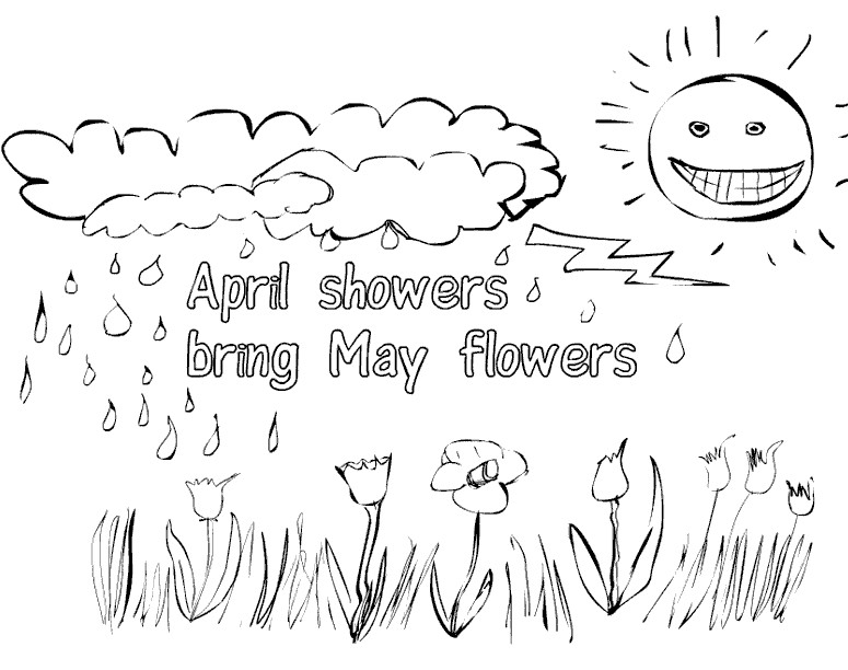 April Showers Coloring Pages
 April Showers Bring May Flowers Coloring Pages April
