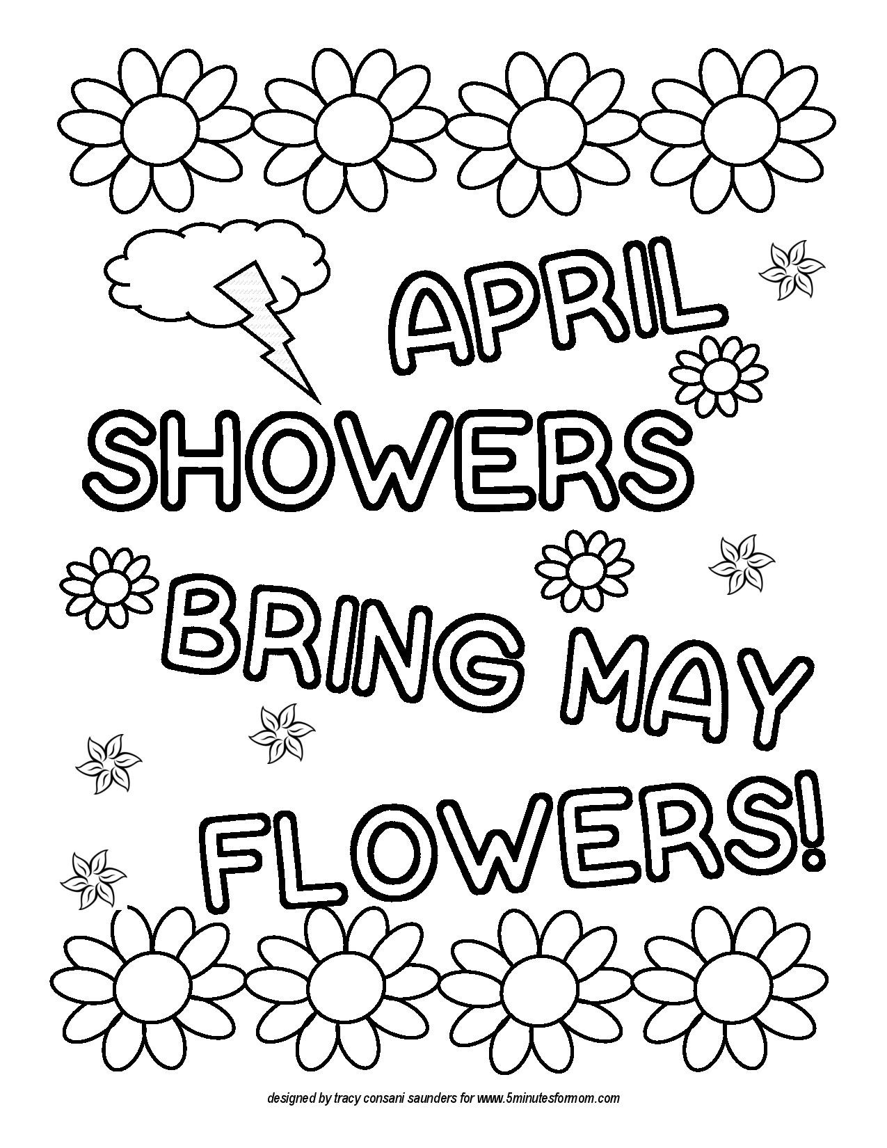April Showers Coloring Pages
 Free Easter Printables for Kids Coloring Sheets and