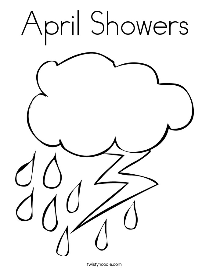 April Showers Coloring Pages
 April Showers Coloring Page Twisty Noodle