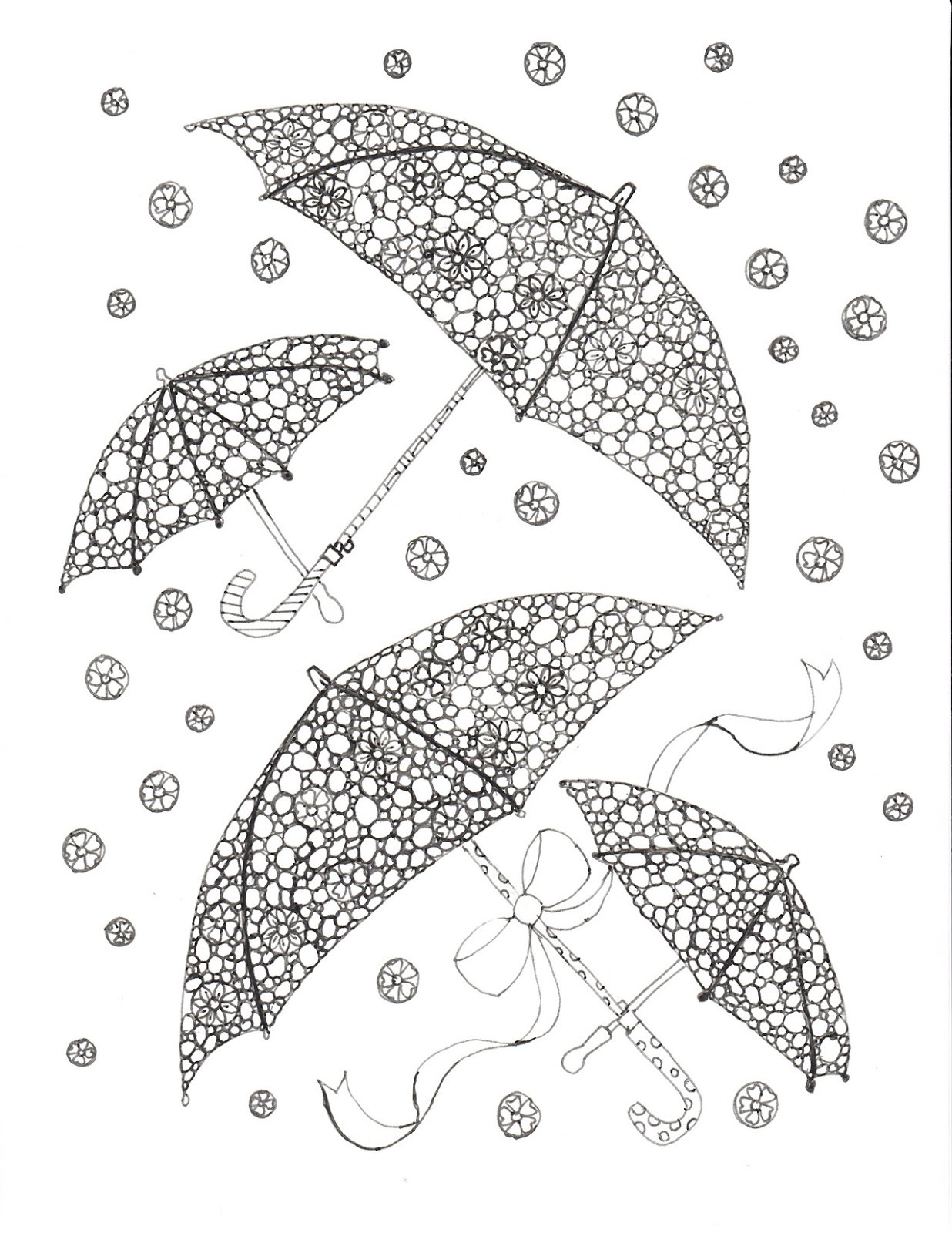 April Showers Coloring Pages
 Make it easy crafts April showers coloring page