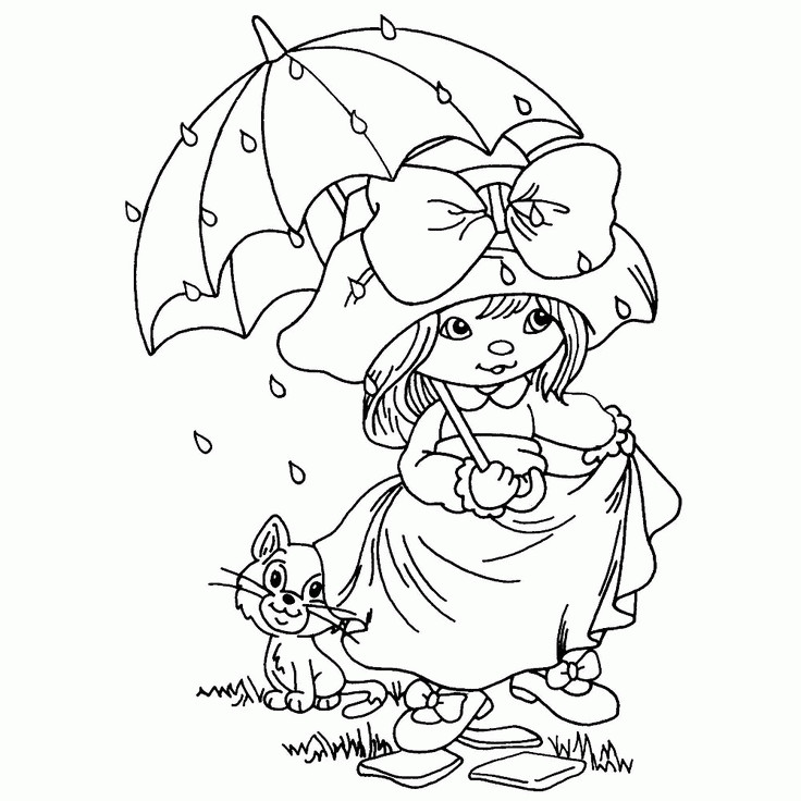 April Showers Coloring Pages
 20 Free Printable April Coloring Pages