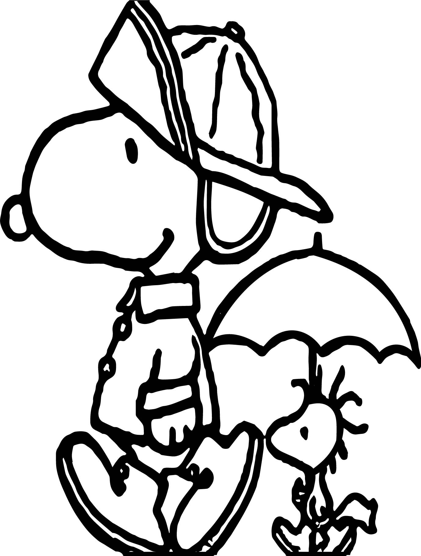 April Showers Coloring Pages
 April Shower Snoopy Coloring Page