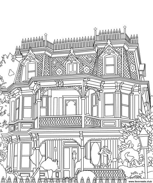 Architecture Coloring Book
 Authentic Architecture Gorgeous Manor Printable Adult