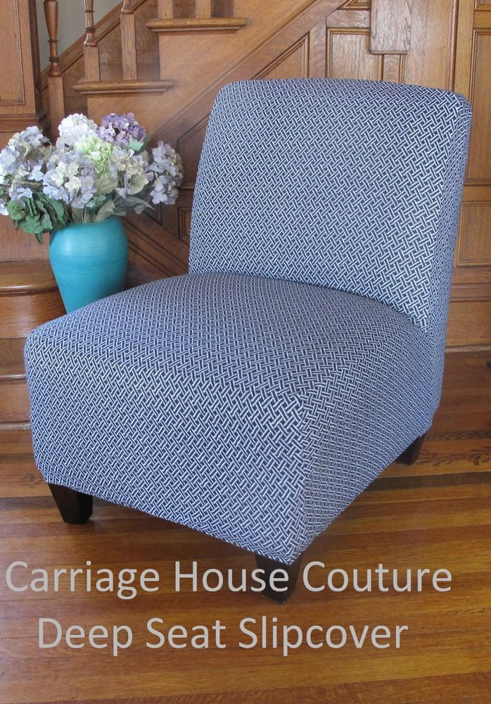 Best ideas about Armless Chair Slipcover
. Save or Pin Slipcover Black White Slipcover for Slipper Chair Armless Now.