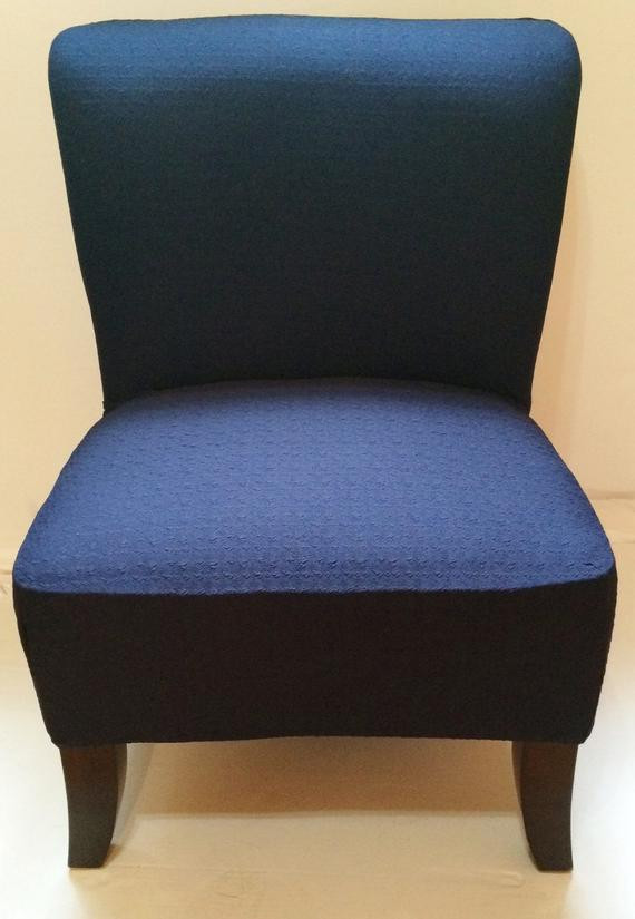 Best ideas about Armless Chair Slipcover
. Save or Pin Slipcover Navy Blue Stretch Jacquard Chair Cover for Armless Now.