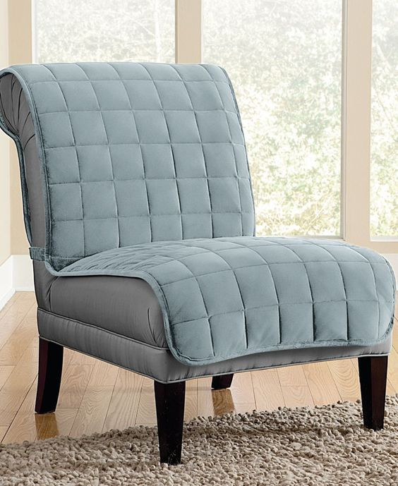 Best ideas about Armless Chair Slipcover
. Save or Pin Sure Fit Velvet Deluxe Pet Armless Chair Slipcover with Now.