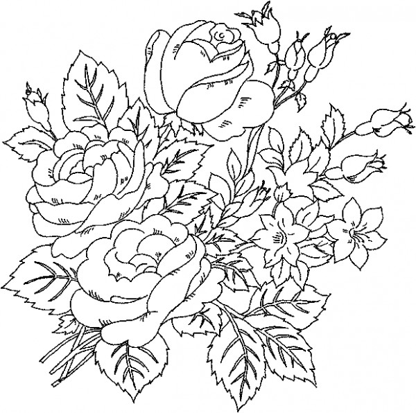 Artful Flower Coloring Sheets For Girls Flowers
 desenhos de Flores para adultos e crianças imprimir