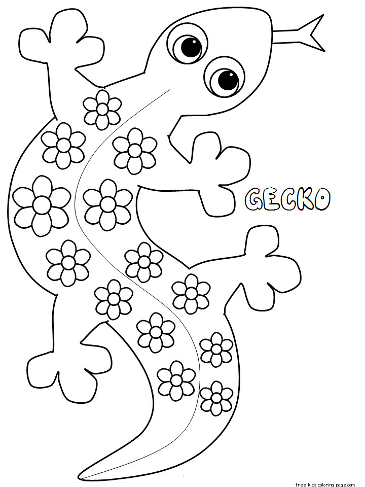 Artistic Coloring Sheets For Kids
 Printable insects gecko coloring pages for kidsFree