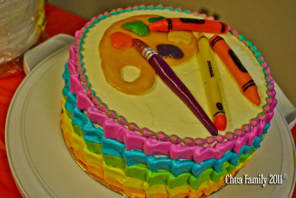 Artsy Birthday Cake
 Anything Artsy Birthday Party Ideas