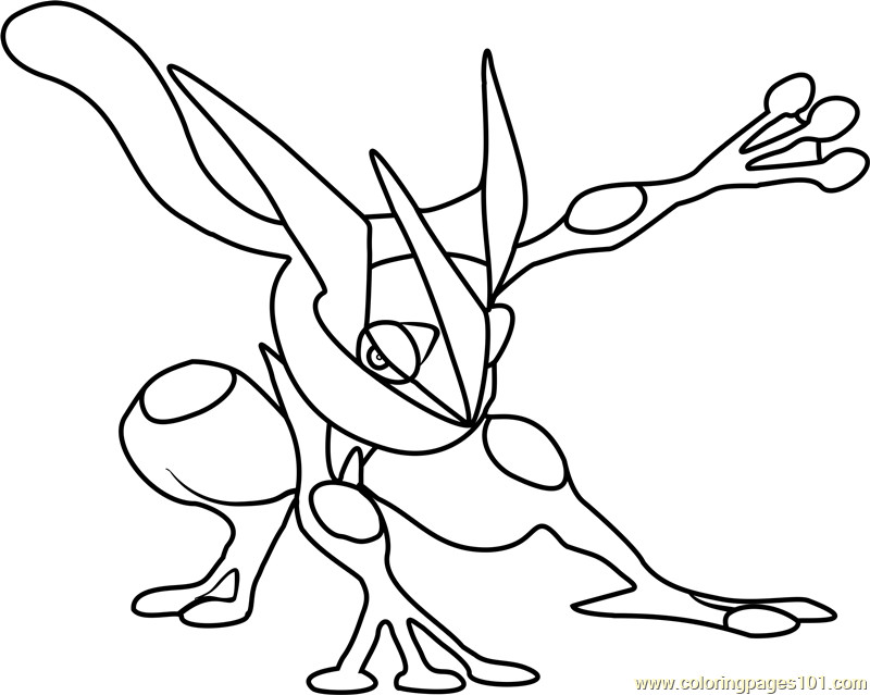 Ash Greninja Coloring Pages
 Greninja Pokemon Coloring Page Free Pokémon Coloring