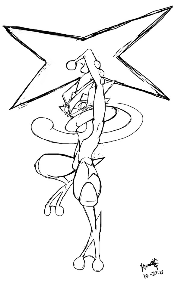 Ash Greninja Coloring Pages
 Kivwolf on Twitter "[WIP] Some more fan art of Ash