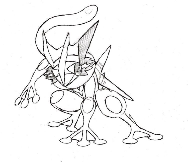 Ash Greninja Coloring Pages
 The Ash Greninja