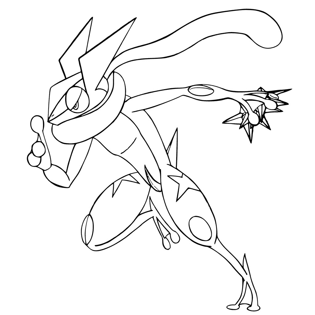 Ash Greninja Coloring Pages
 Pokemon Coloring Pages ash Greninja Collection