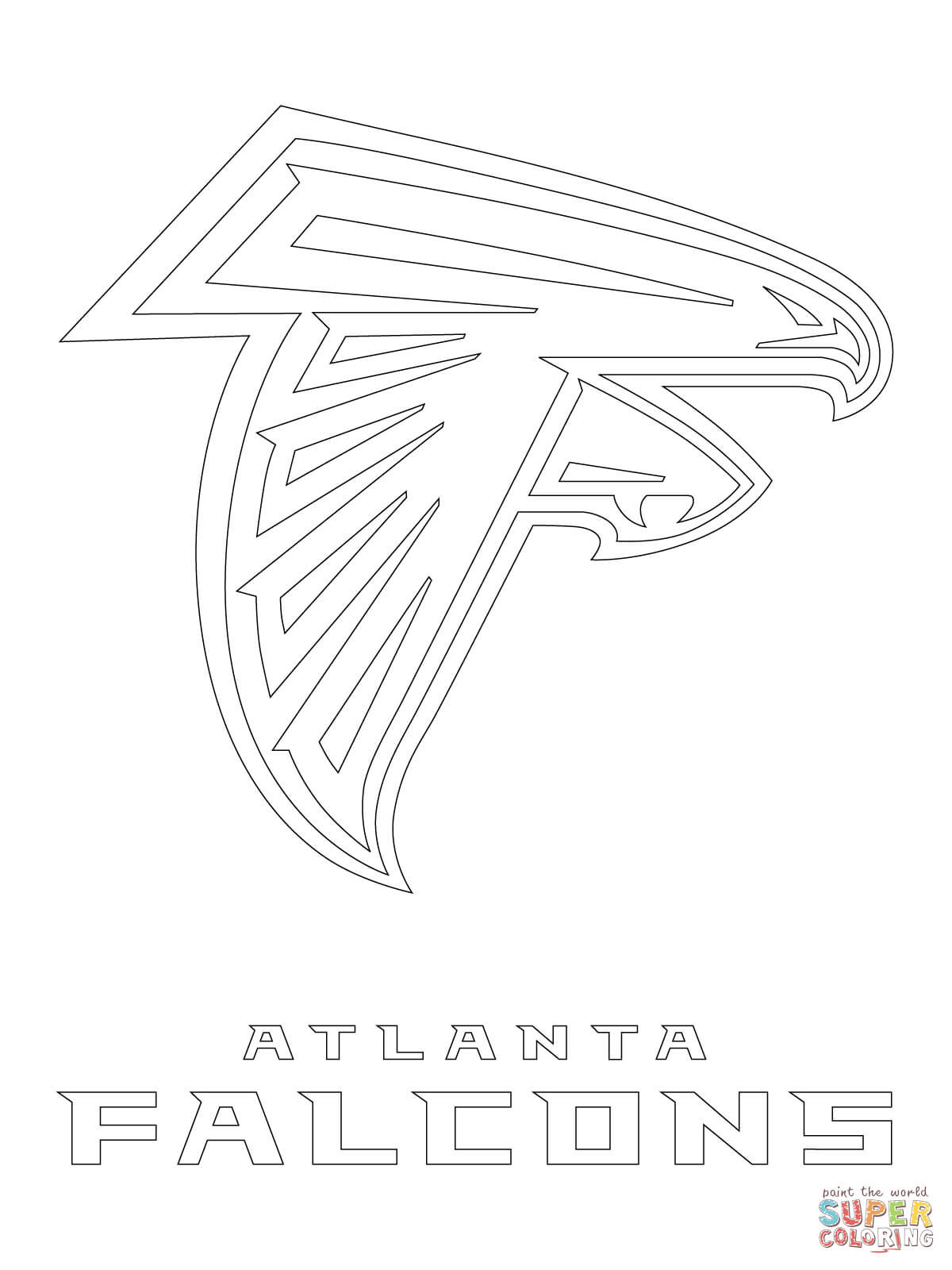 Atlanta Coloring Sheets For Girls
 Atlanta Falcons Logo coloring page