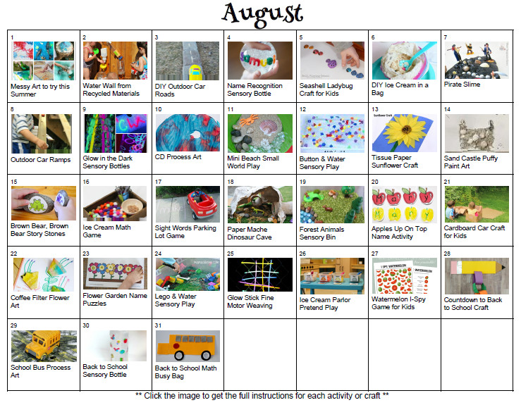August Crafts For Toddlers
 31 Awesome Kids Activities for August Where Imagination