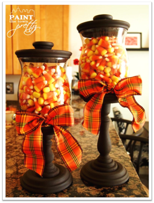 Autumn Crafts For Adults
 Fall Candy Corn Jars