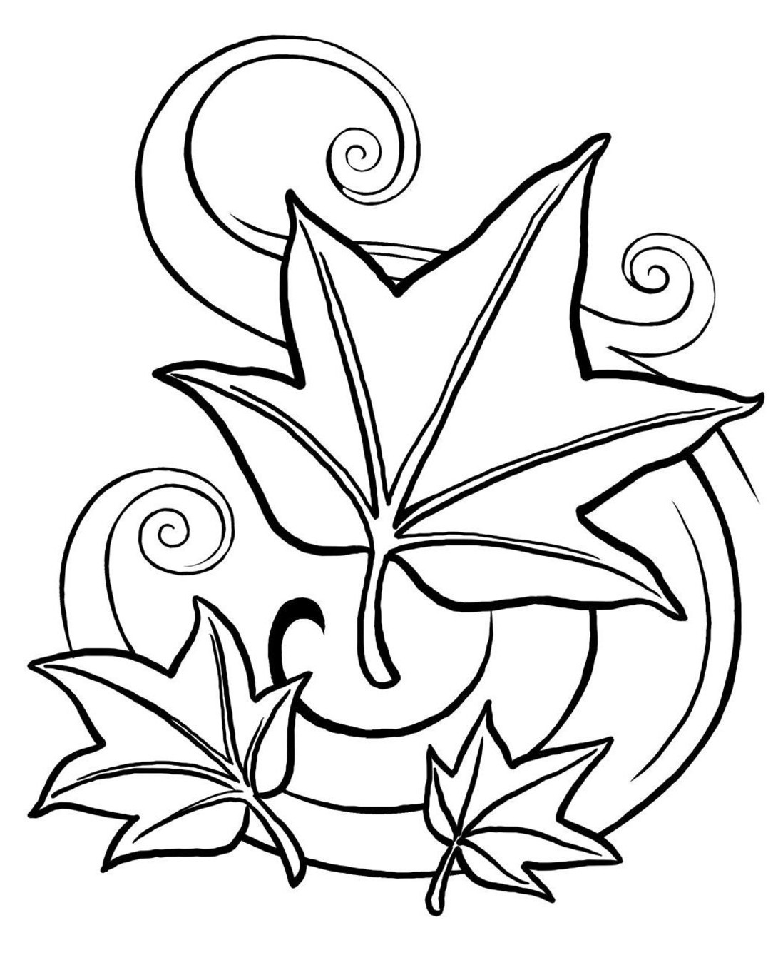 Autumn Leaves Coloring Pages
 Fall Apples Coloring Pages