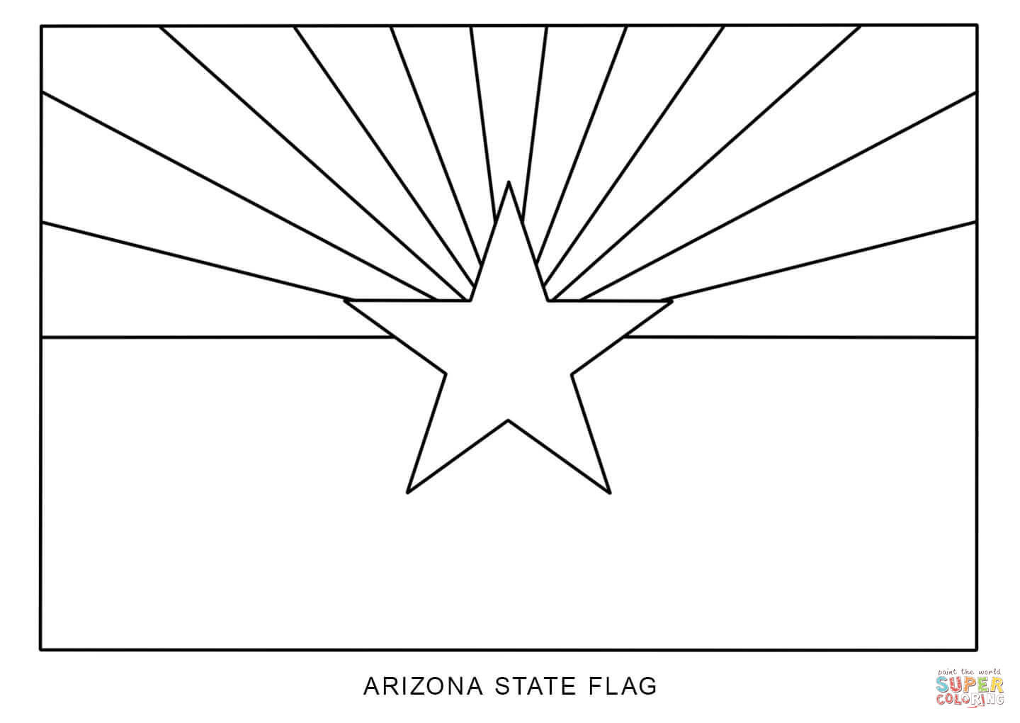 Az Coloring Pages
 Flag of Arizona coloring page