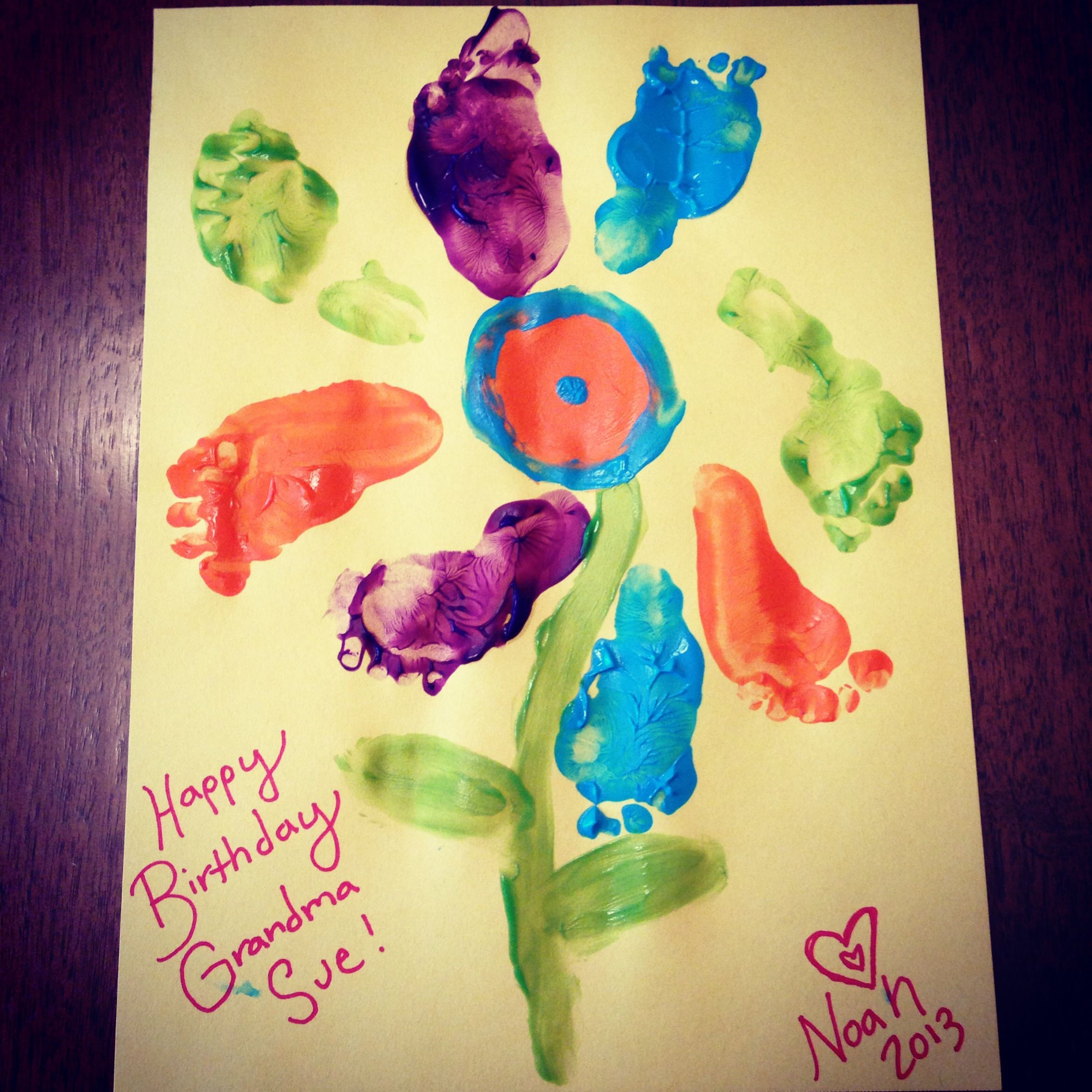 Baby Art And Craft
 Baby arts and crafts Birthday card for grandma