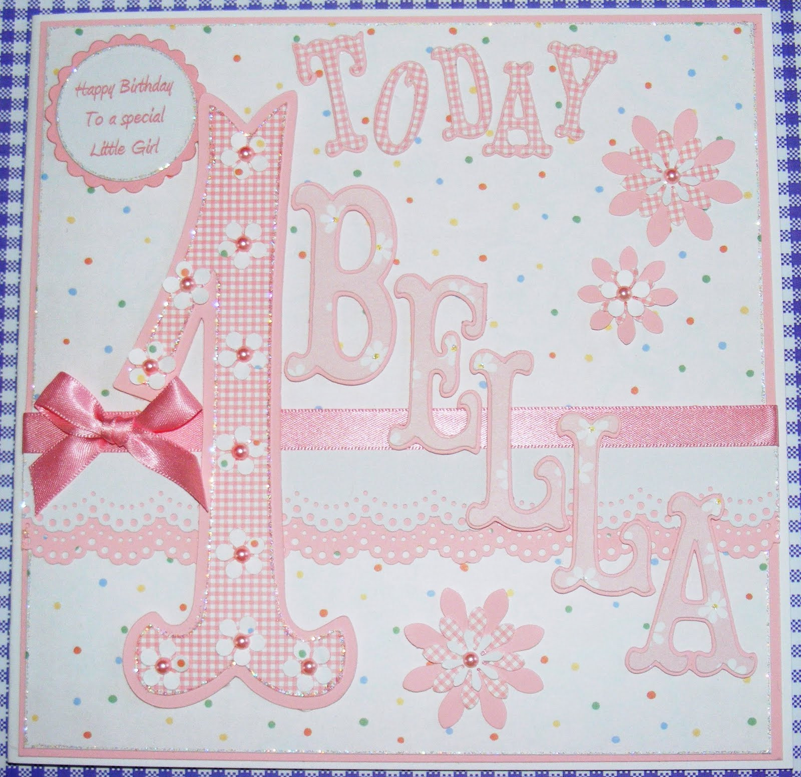 Baby Birthday Card
 Poppyscabin Baby Girl s First Birthday card