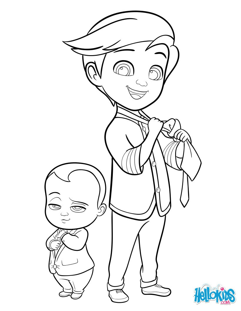 Baby Boss Coloring Pages
 Boss baby and tim coloring pages Hellokids