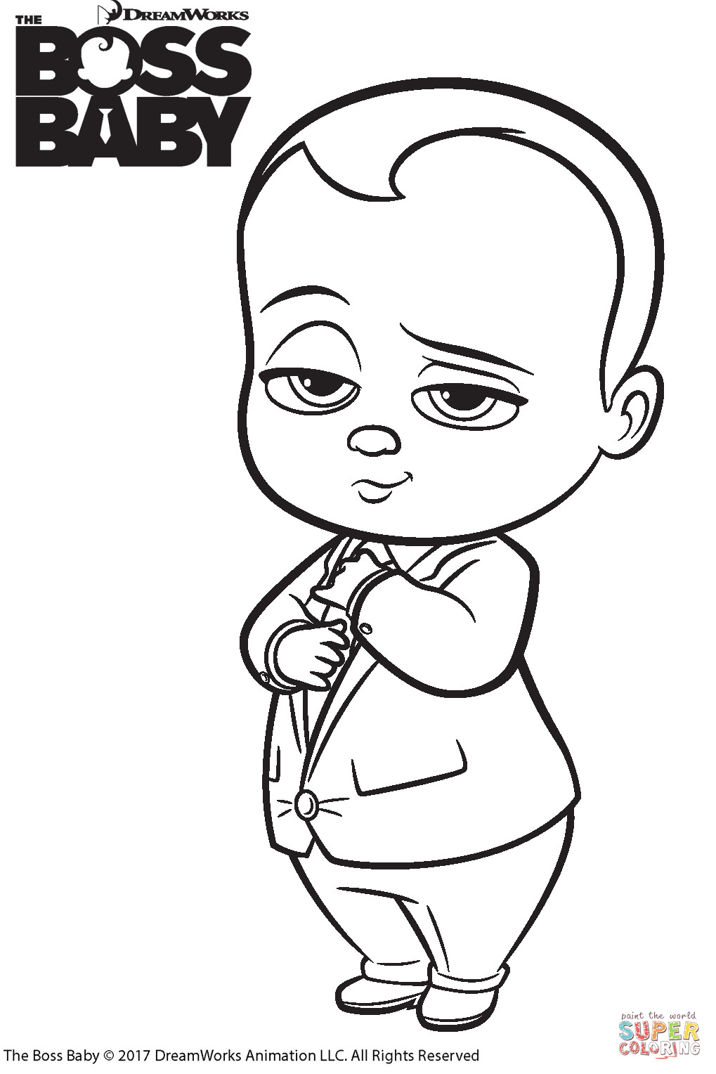 Baby Boss Coloring Pages
 The Boss Baby coloring page