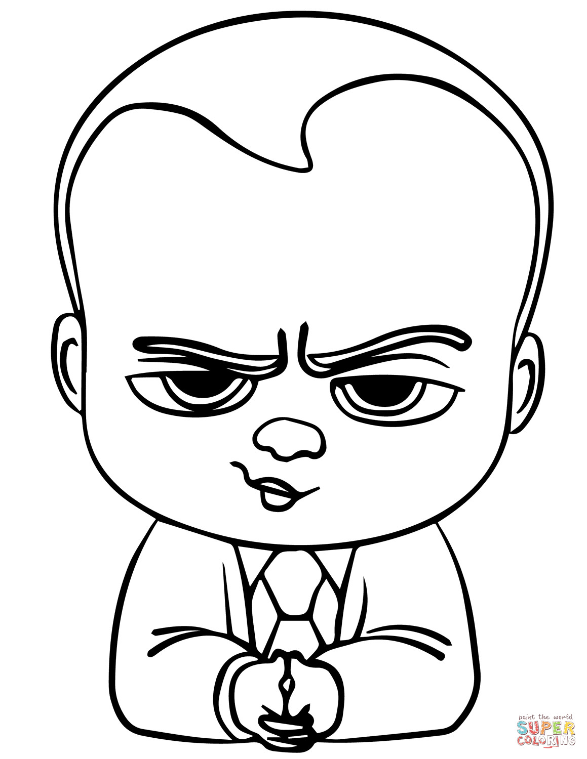 Baby Boss Coloring Pages
 The Boss Baby coloring page