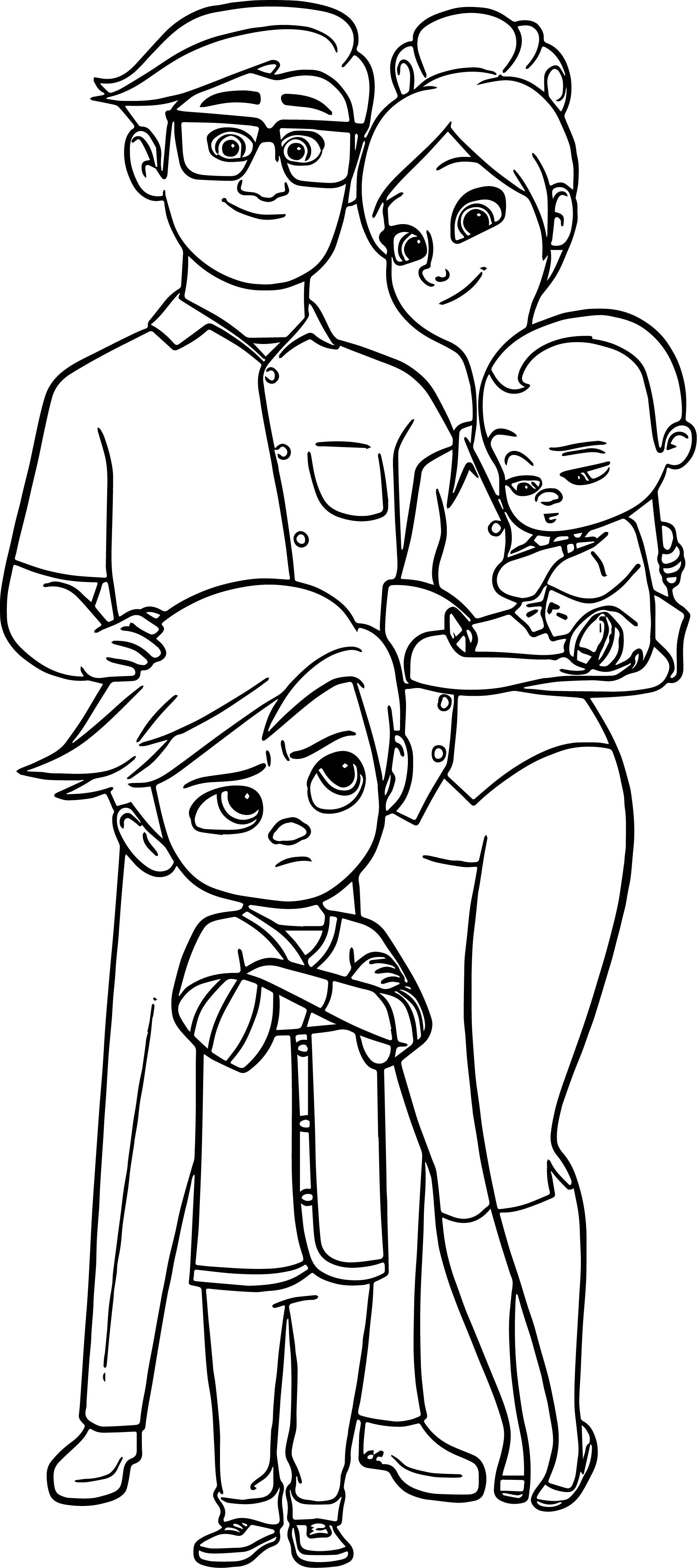Baby Boss Coloring Pages
 The Boss Baby Family Coloring Page