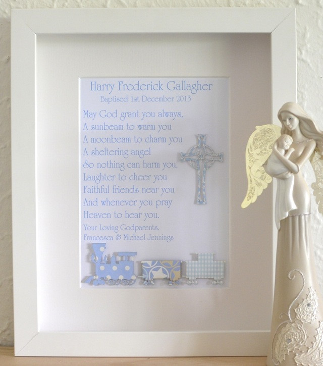 Baby Boy Baptism Gift Ideas
 Classic Baby Boys Unique Christening Baptism Poem Gifts