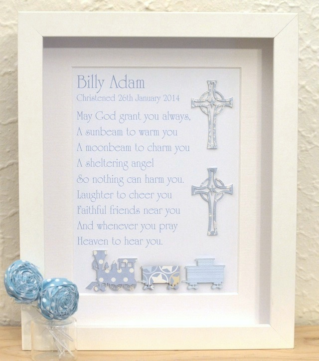 Baby Boy Baptism Gift Ideas
 Classic Baby Boys Unique Christening Baptism Poem Gifts