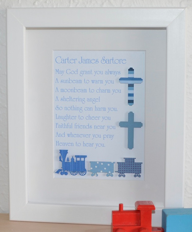 Baby Boy Baptism Gift Ideas
 Classic Baby Boys Unique Christening Baptism Poem Gifts