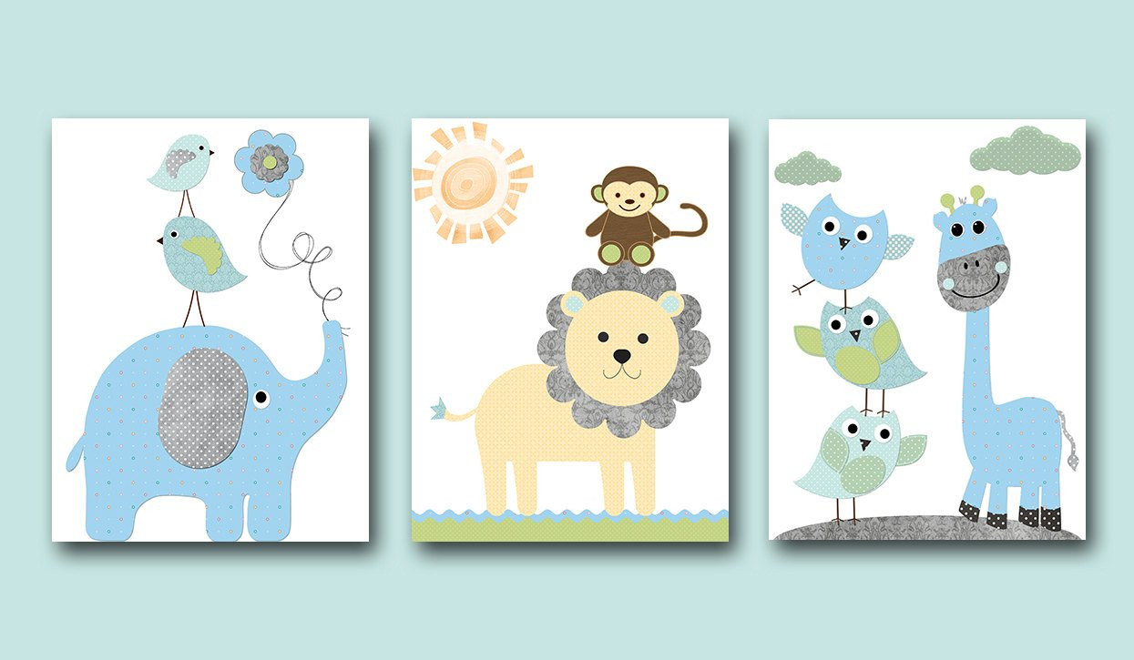 Best ideas about Baby Boy Wall Decor
. Save or Pin Baby Boy Nursery Wall Decor Kids Wall Art Kids Art Giraffe Now.