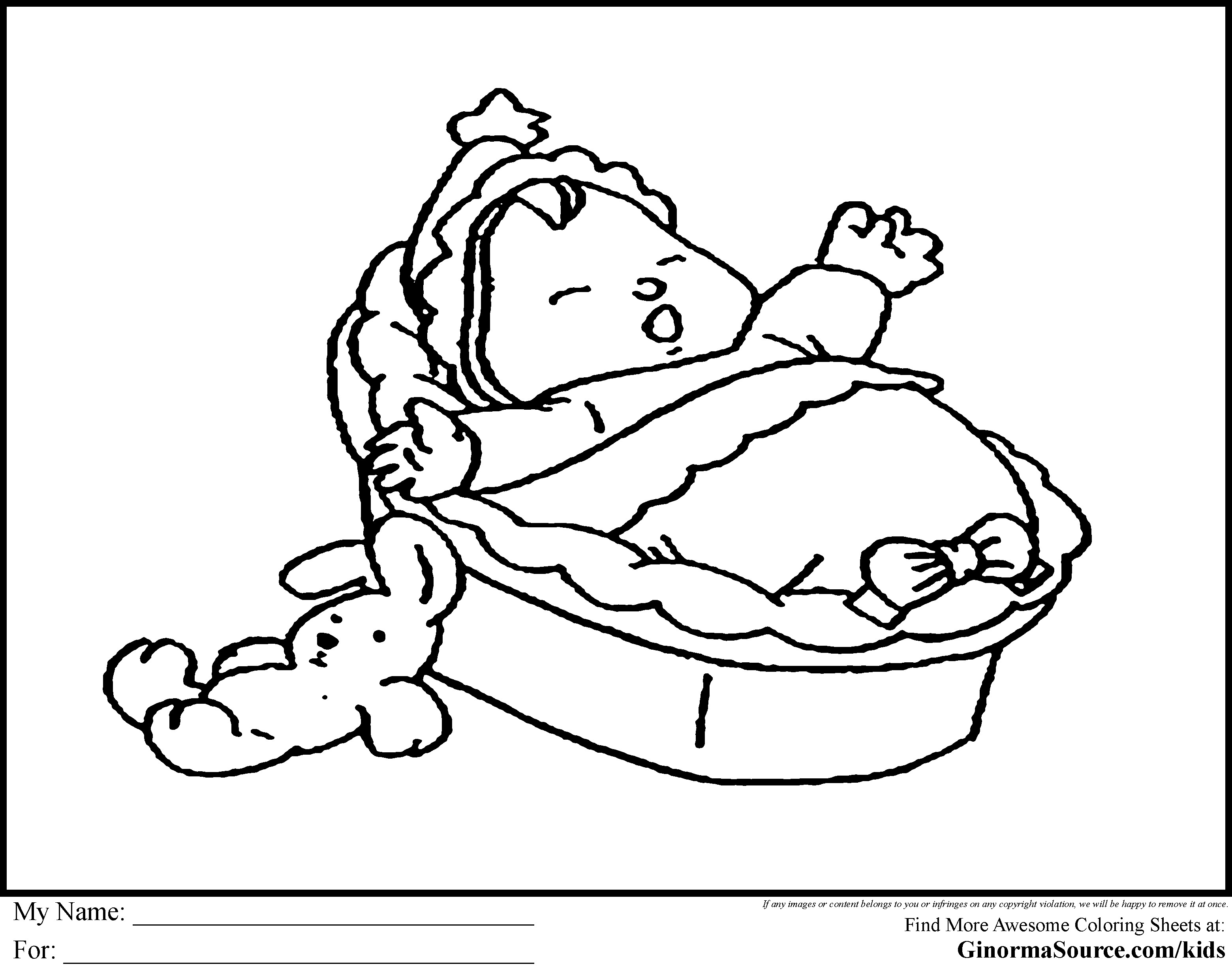 Baby Coloring Pages For Girls
 Cute Baby Bunny Coloring Pages Coloring Home