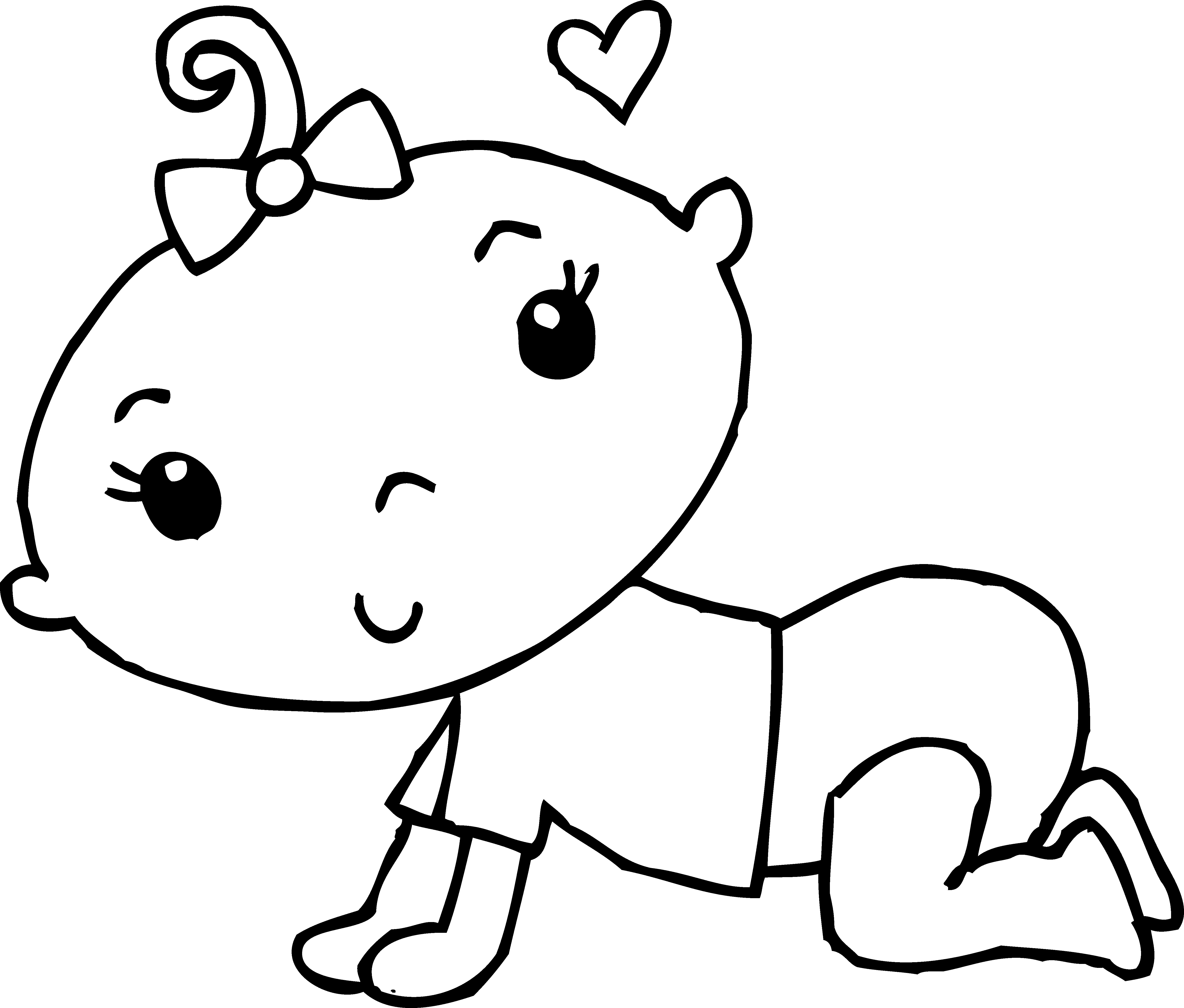 Baby Coloring Pages For Girls
 Cute Baby Girl Coloring Page Free Clip Art