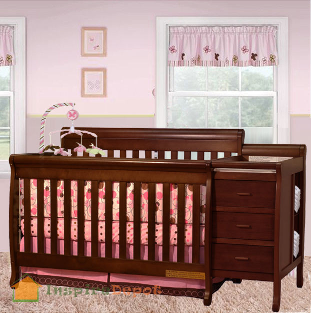Best ideas about Baby Crib With Changing Table Combo
. Save or Pin Multi Function Cherry Solid Wooden Baby Crib bo Dresser Now.