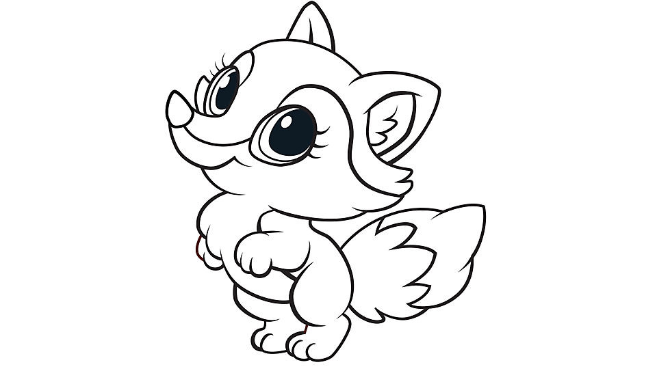 Baby Fox Coloring Pages
 Learning Friends Fox coloring printable