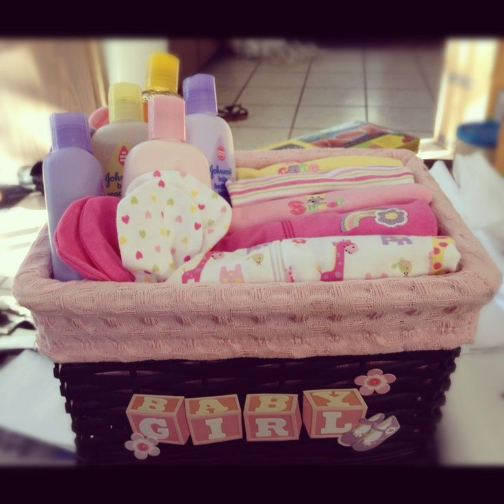 Baby Gift Ideas Pinterest
 Homemade DIY t basket baby shower for girls