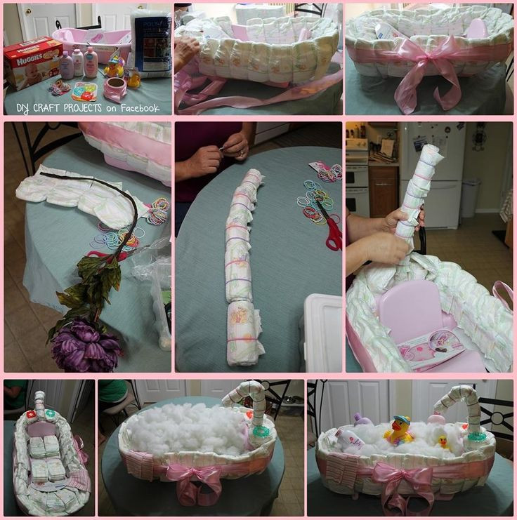 Baby Gift Ideas Pinterest
 Diaper Baby Tub DIY Baby Shower t