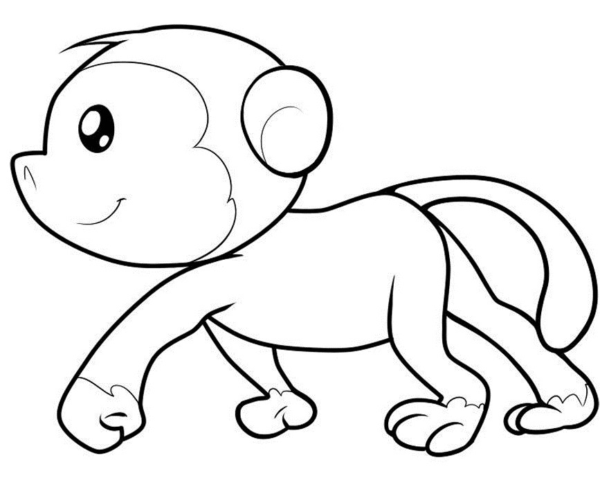 Baby Monkey Coloring Pages
 Coloring Pages Baby Monkeys AZ Coloring Pages