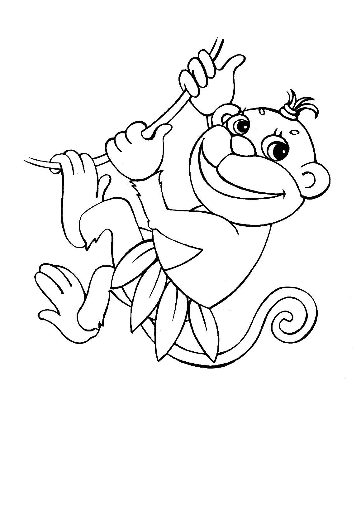 Baby Monkey Coloring Pages
 Free Printable Monkey Coloring Pages For Kids