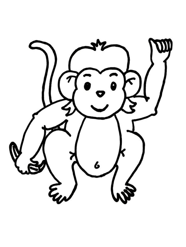 Baby Monkey Coloring Pages
 Free Printable Monkey Coloring Pages For Kids