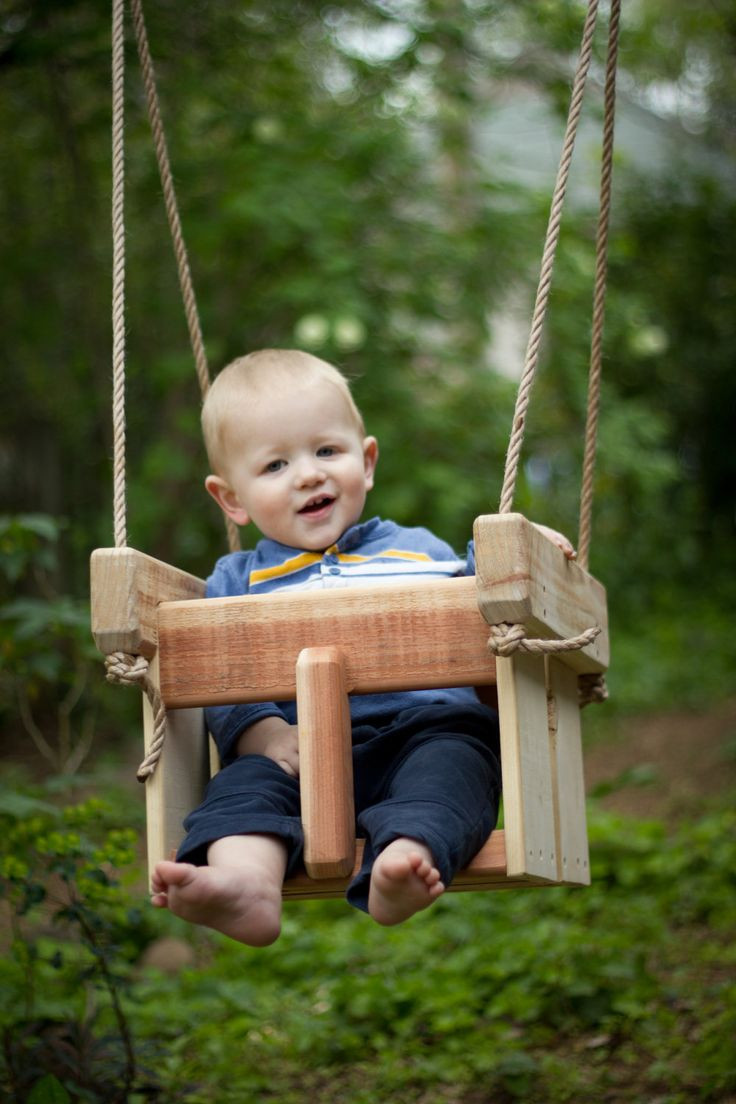 Best ideas about Baby Outdoor Swing
. Save or Pin Baby Swing or Toddler Swing Cedar Handmade Porch or Tree Now.