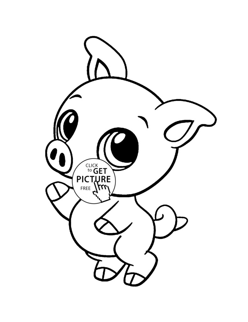 Baby Pig Coloring Pages
 Baby Farm Animal Coloring Pages For Kids