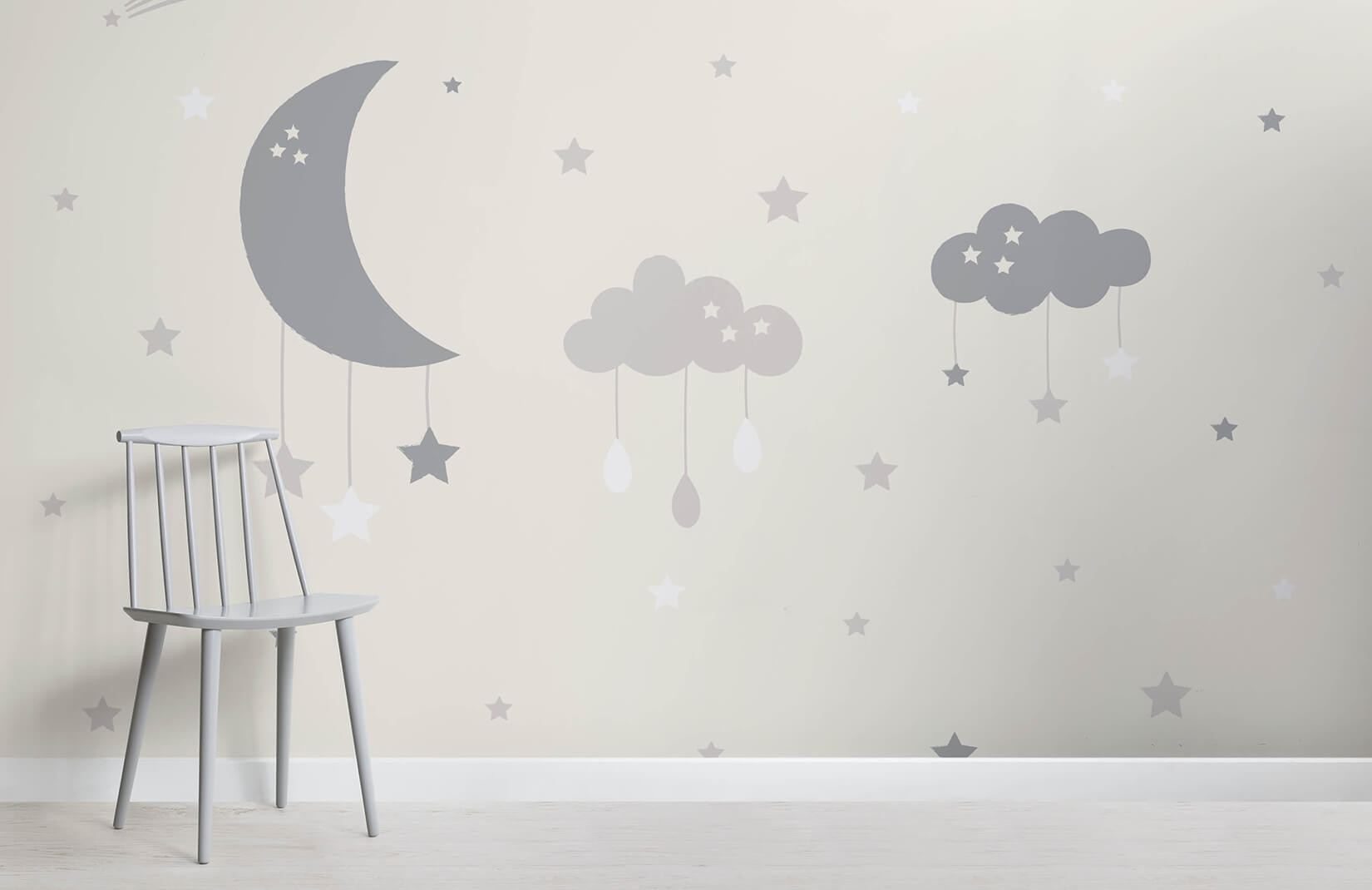 Best ideas about Baby Room Wallpaper
. Save or Pin Baby Clouds and Moon Wall Mural Now.