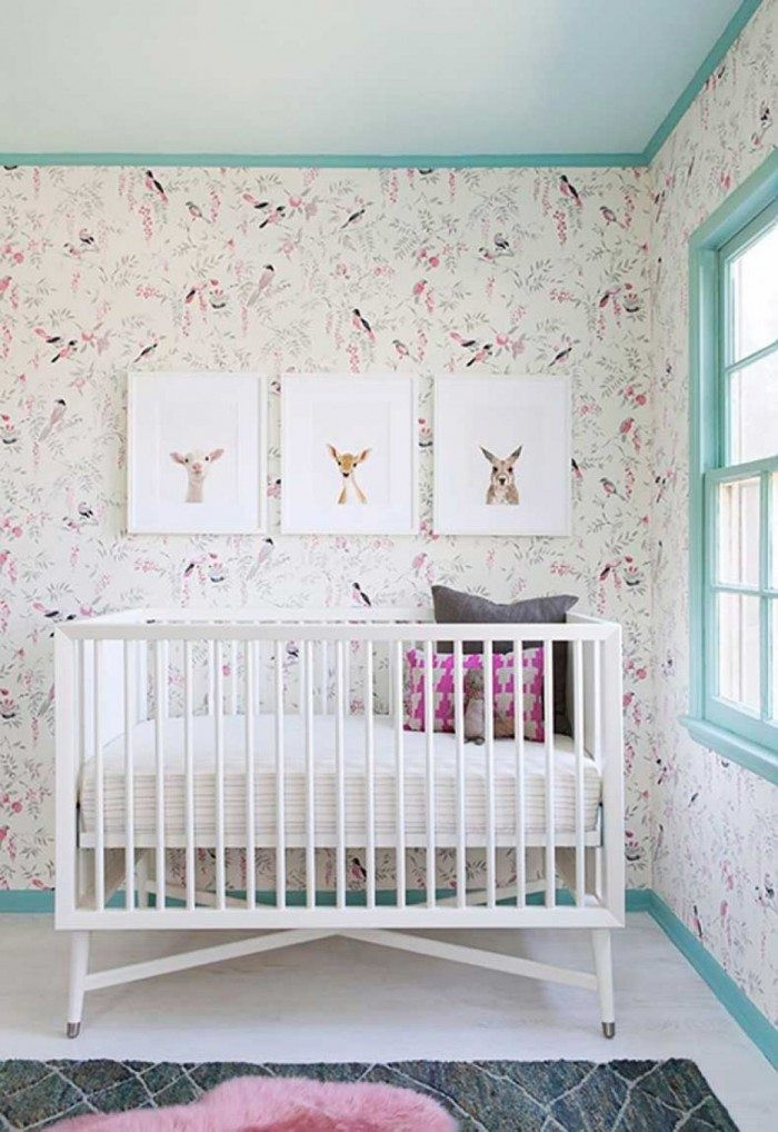 Best ideas about Baby Room Wallpaper
. Save or Pin Baby Room With Pink Nursery Wallpaper And Windows With Now.